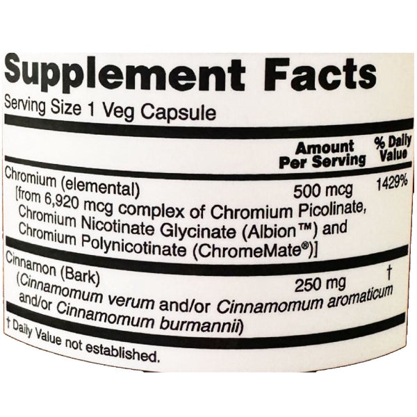 NOW Foods Tri-Chromium 500 mcg with Cinnamon, 90 Tablets
