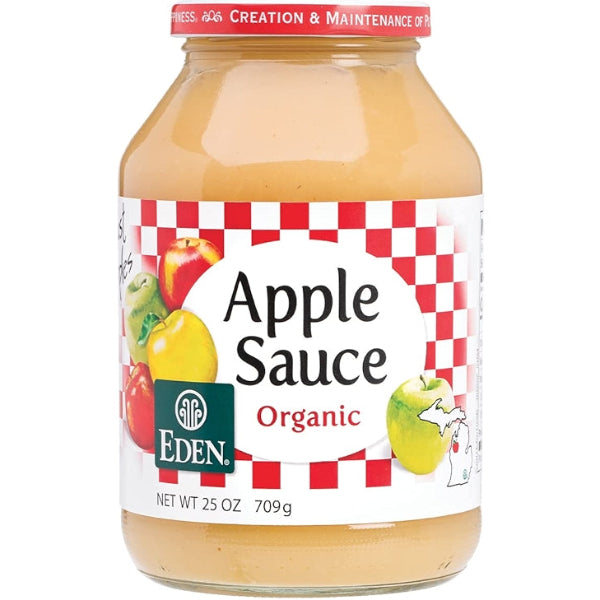 Smooth, naturally sweet applesauce made from organic apples, perfect as a snack, baking ingredient, or topping.