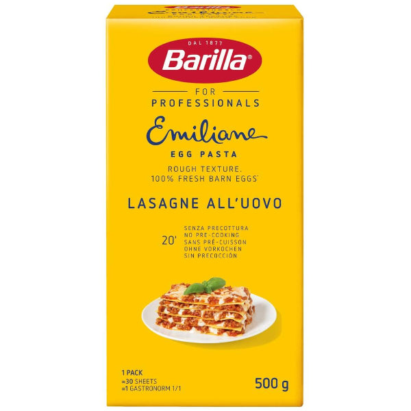 Premium egg lasagne sheets for creating rich, layered Italian dishes.