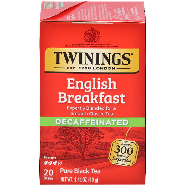 A smooth, full-bodied black tea with the classic English Breakfast flavor, completely caffeine-free for any time of day.