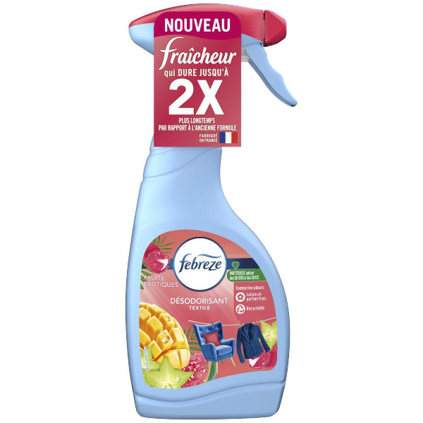 Refresh your fabrics with a burst of vibrant exotic fruit scents and eliminating odors