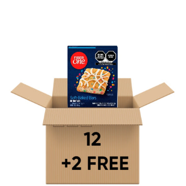 Fiber One Birthday Cake Soft Baked Bars x 6ct, 12x 5.34 oz