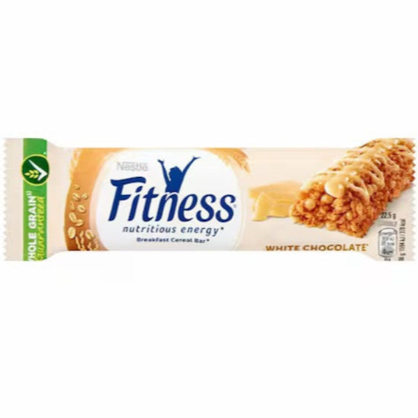 A light, crunchy whole grain bar wrapped in creamy white chocolate for a delicious snack on the go