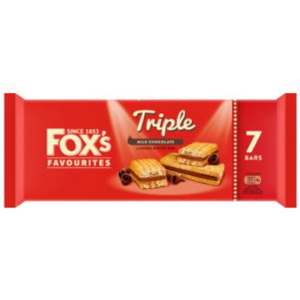 A delightful treat featuring layers of crunchy biscuits sandwiched with creamy milk chocolate.