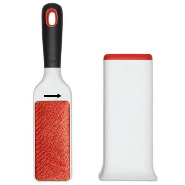 Lift away lint, pet hair, and fuzz from clothes with this reusable OXO Furlifter garment brush.
