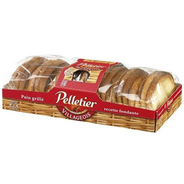 Rustic, golden-baked toast slices made from French-grown wheat and crafted in Vervins, France