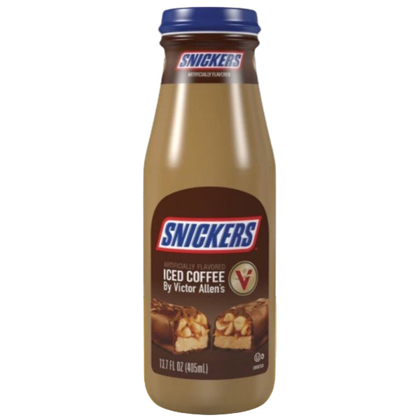 A rich, creamy coffee drink blended with the classic Snickers flavors of chocolate, caramel, and peanuts