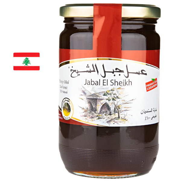 Harvested from the oak forests of Mount Hermon, this honey boasts a deep amber hue and a herbal flavor profile