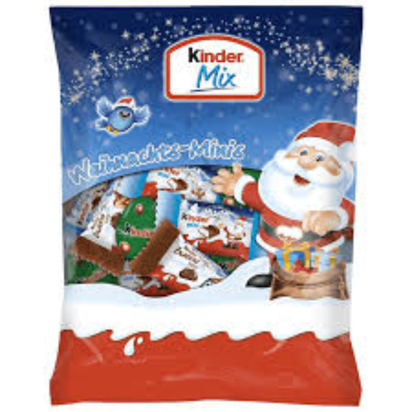 A festive assortment of mini Kinder chocolate treats, ideal for holiday sharing, stockings, or sweet seasonal moments.