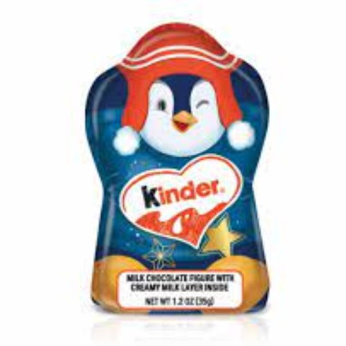 A fun, festive milk chocolate figure with Kinder’s signature creamy taste, perfect for holiday treats and stockings.