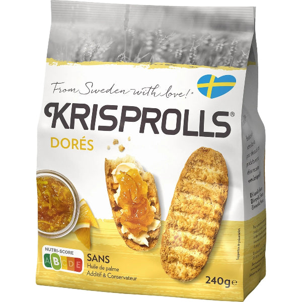 Swedish golden wheat toast slices that are baked to a light, crispy perfection