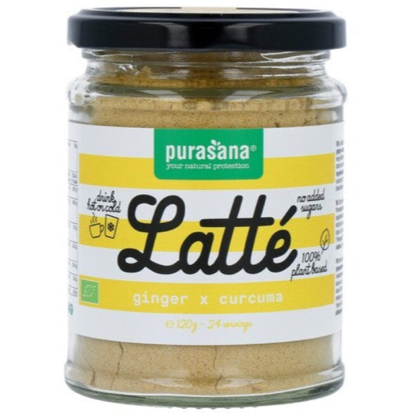Spicy and comforting 120 g ginger and curcuma latte mix for a flavorful wellness boost.