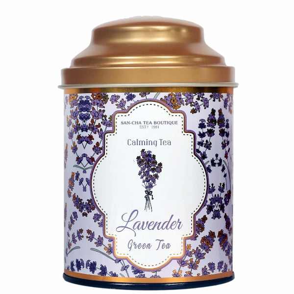Soothing loose-leaf green tea infused with calming lavender for a fragrant and relaxing brew.