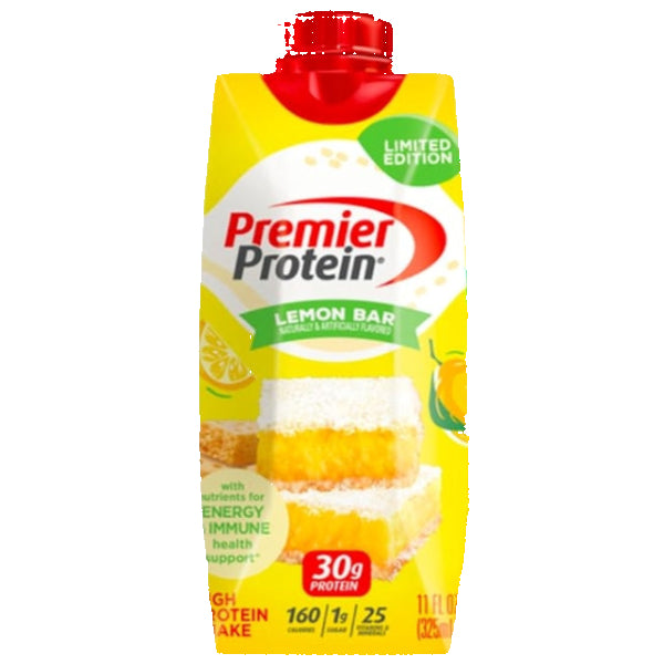 A smooth, zesty shake packed with protein and a refreshing lemon bar flavor.