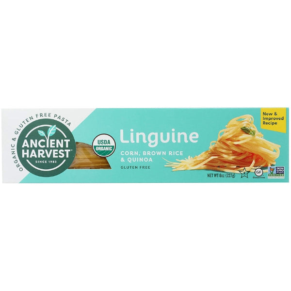 Gluten-free, protein-rich linguine made from ancient grains, perfect for hearty, healthy pasta dishes.