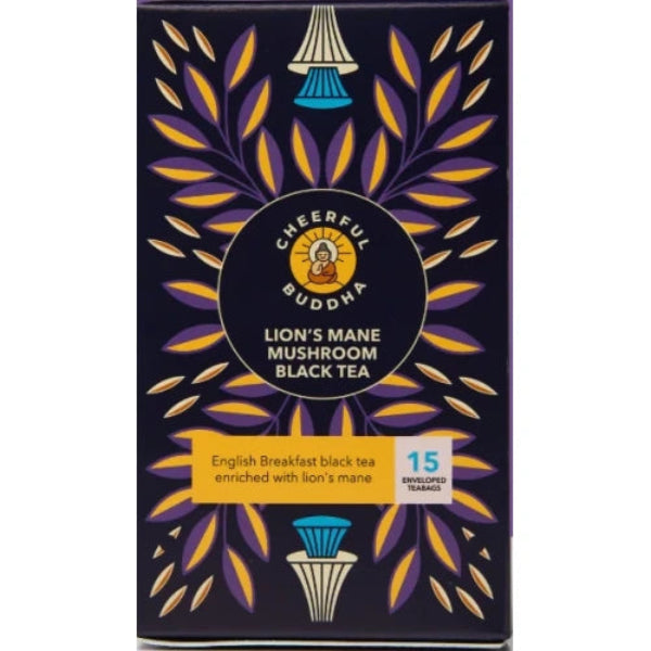 A bold black tea infused with Lion’s Mane mushroom, supporting mental clarity and sustained energy.
