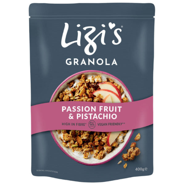 A vibrant, crunchy mix with zesty passion fruit and roasted pistachios.