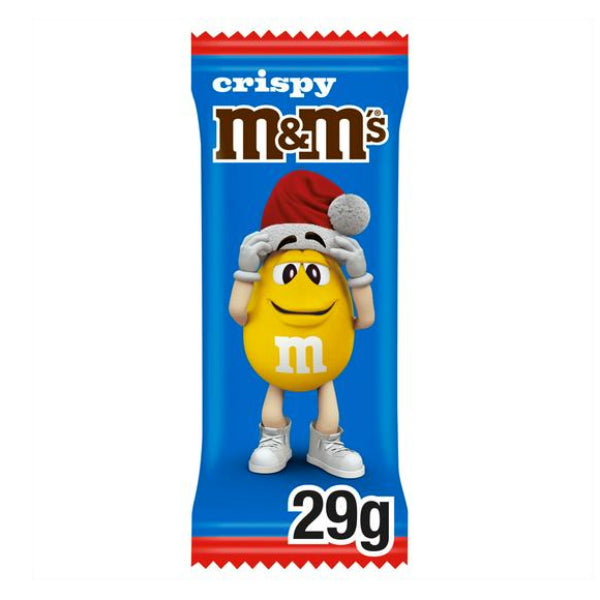 Festive M&M's Crispy milk chocolate Santa, a fun holiday treat in every bite