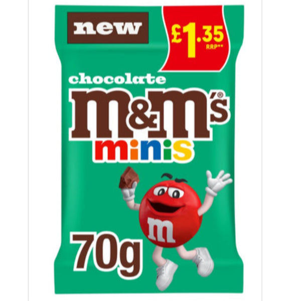 Features tiny milk chocolate M&M’s with a light, crispy wafer center enveloped in a vibrant, crunchy candy shell