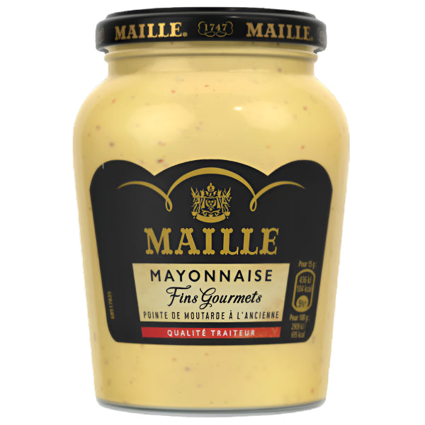 A premium French mayonnaise that combines a rich, creamy texture with a subtle hint of Dijon mustard