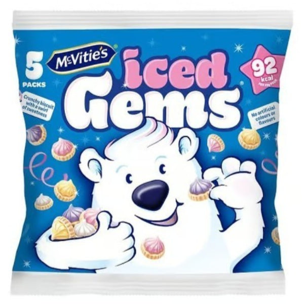 Delightful mini biscuit snacks topped with smooth, fruity icing