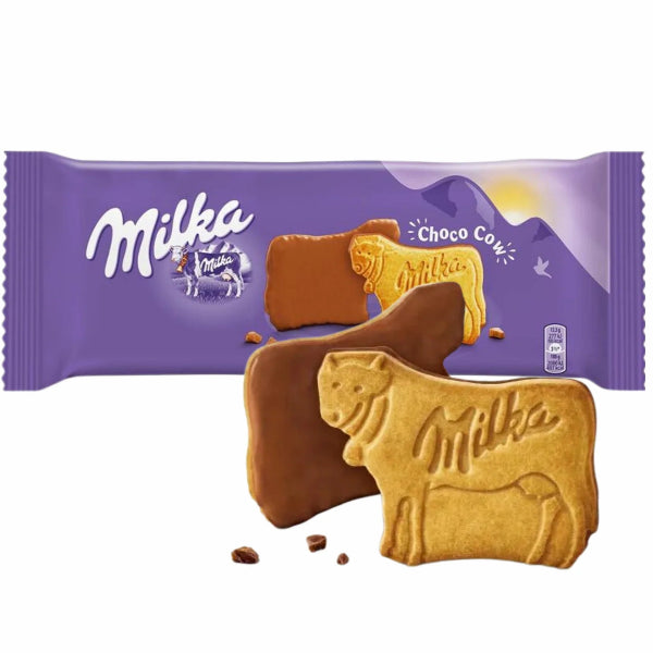 A playful milk chocolate treat shaped like a cow, perfect for snacking or sharing.