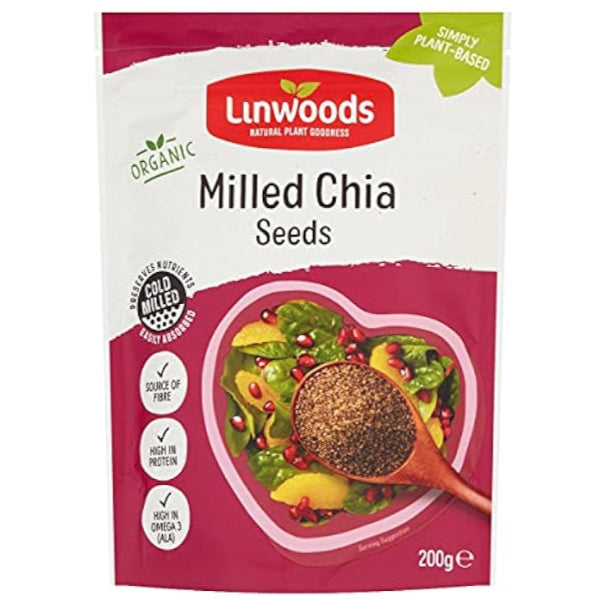  Finely ground chia, rich in omega-3 and fiber for easy daily nutrition.