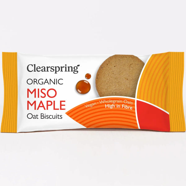 Subtly sweet, umami-rich oat biscuits with miso and maple.