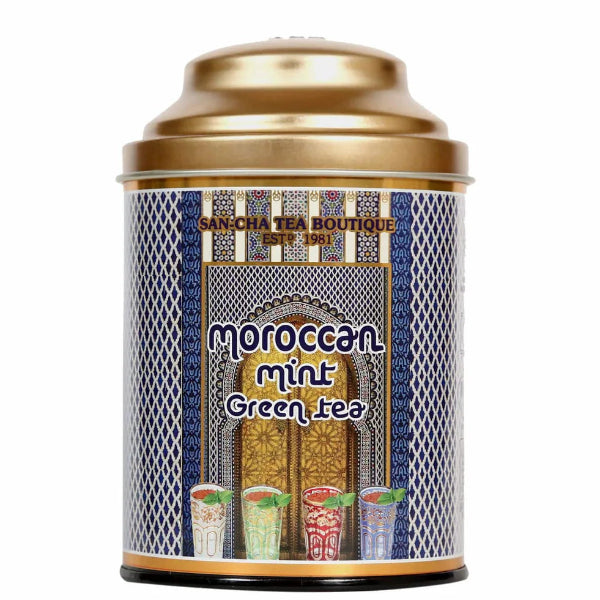 Invigorating loose-leaf Moroccan mint green tea, crafted to refresh and support immunity naturally.