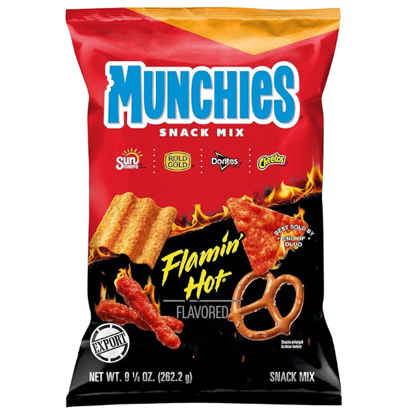 A fiery, crunchy mix of chips, pretzels, and corn snacks for bold, spicy snacking fun.