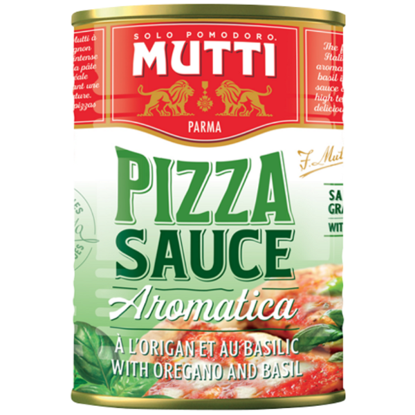 Rich, tangy, and with a spicy kick, Mutti Pizza Sauce in Tin adds bold flavor to homemade pizzas and dishes.