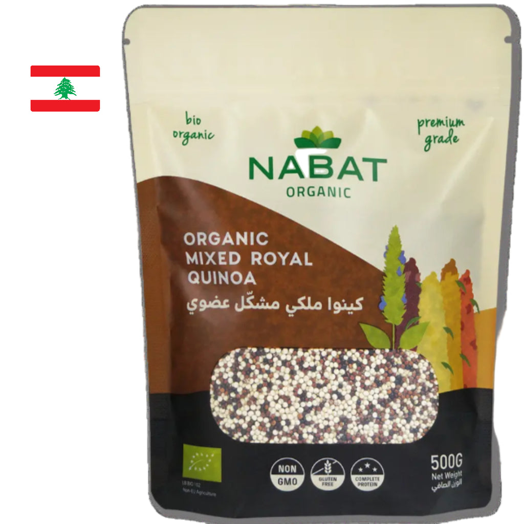 A nutritious blend of red, white, and black quinoa, ideal for salads, bowls, and wholesome meals