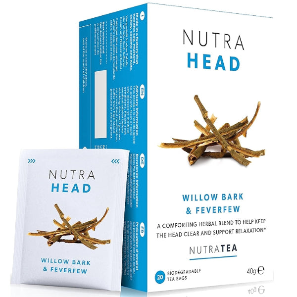 A soothing herbal tea blend designed to support head comfort and promote overall well-being.