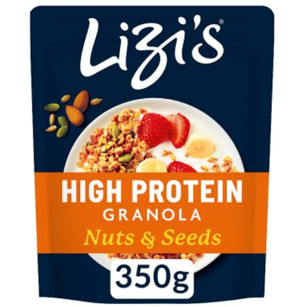 Crunchy granola packed with plant protein, nuts, and seeds.