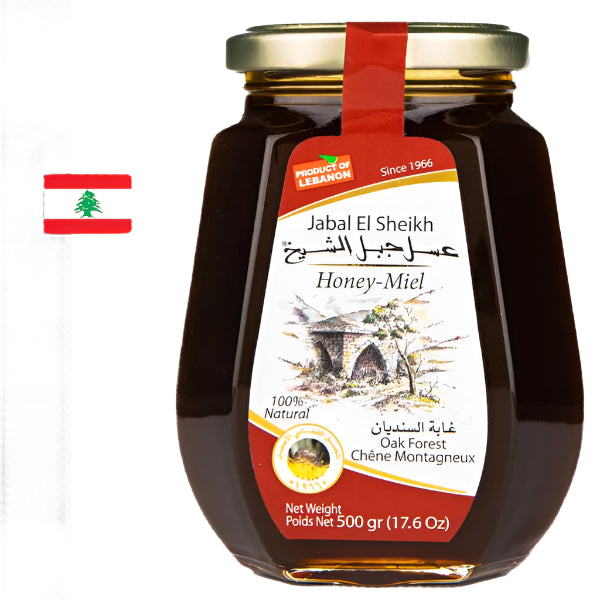 Sourced from Mount Hermon region, this dark, rich honey is produced by bees pollinating oak trees