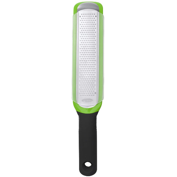 Etched zester and grater with a comfortable Good Grips handle for effortless zesting and fine grating.