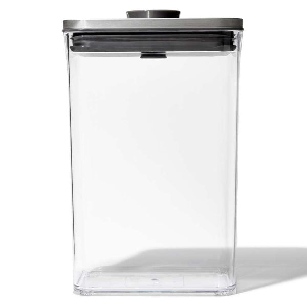Medium rectangular POP container, 2.6 L (2.7 QT), with airtight seal for convenient and organized food storage.