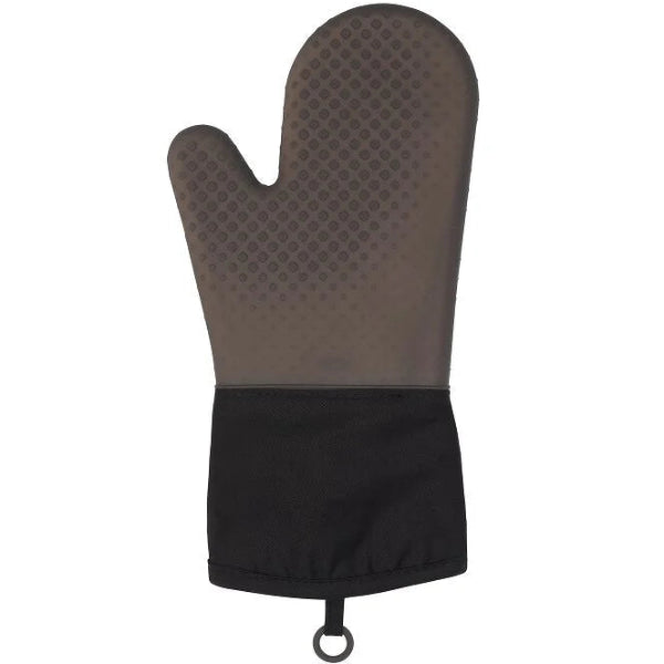 Heat-resistant silicone oven mitt with a comfortable Good Grips design for safe, secure handling.