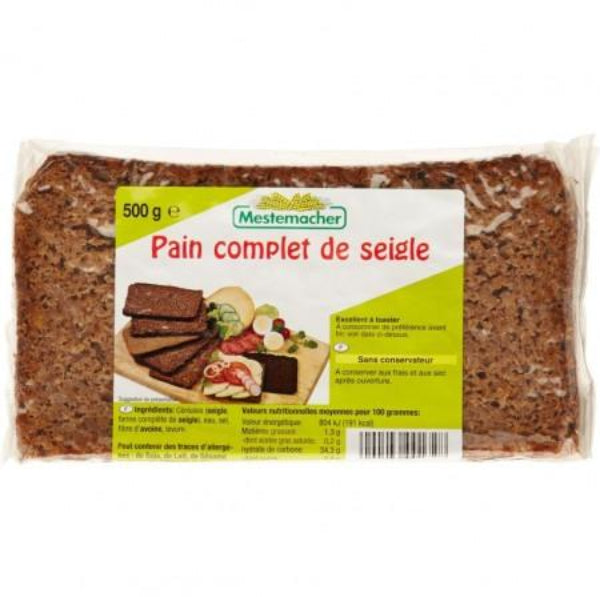 A hearty whole rye bread made from whole rye grains and whole rye flour