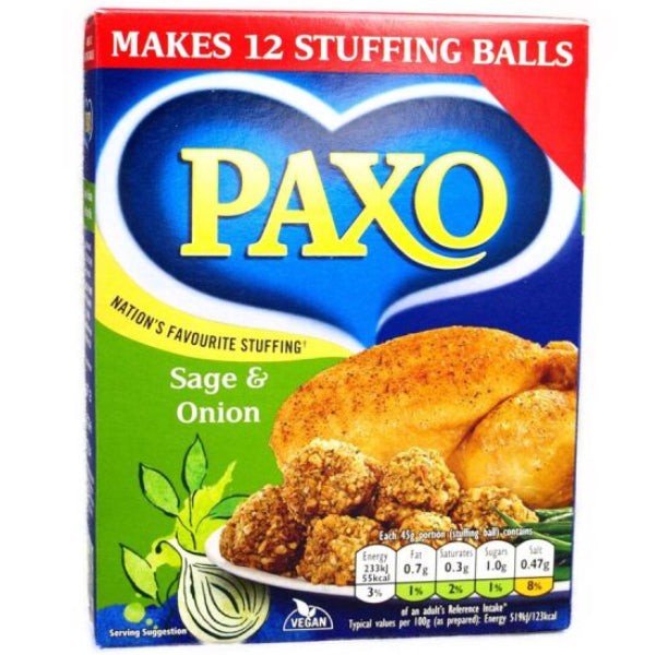 Classic Paxo sage and onion stuffing mix for easy, flavourful roasts.