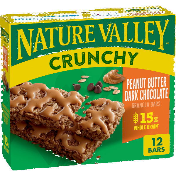 Crunchy granola bars with peanut butter and dark chocolate, perfect for a delicious on-the-go snack.