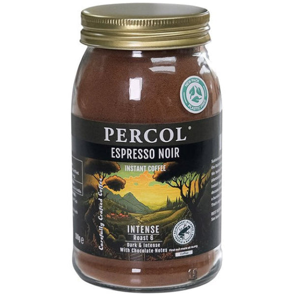 An intense, dark roast coffee with deep, bold flavor and a smooth, velvety finish.