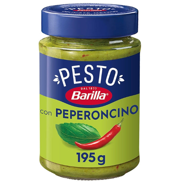 A vibrant, spicy basil pesto that adds a zesty kick to pasta, sandwiches, and more.