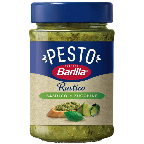 A rustic blend of fresh basil and tender zucchini, creating a flavorful, creamy pesto perfect for pasta or sandwiches.