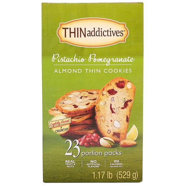 THIN Addictives Pistachio Pomegranate Cookies 20oz (BB: 11-06-2024)