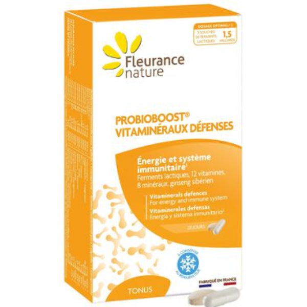 Supports immunity, digestion, and energy with vitamins, minerals, probiotics, and ginseng.