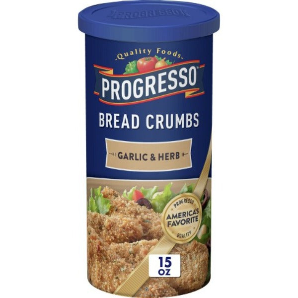 Progresso Bread Crumbs Garlic N Herbs, 15 oz