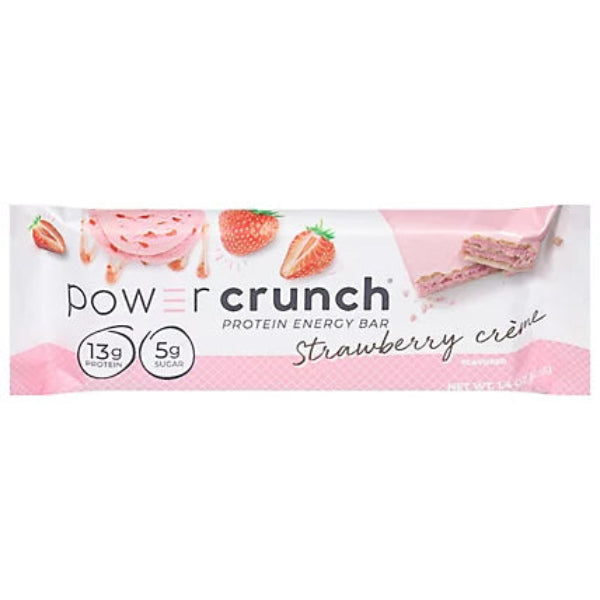 A layered, crispy bar with creamy strawberry flavor and a protein boost.
