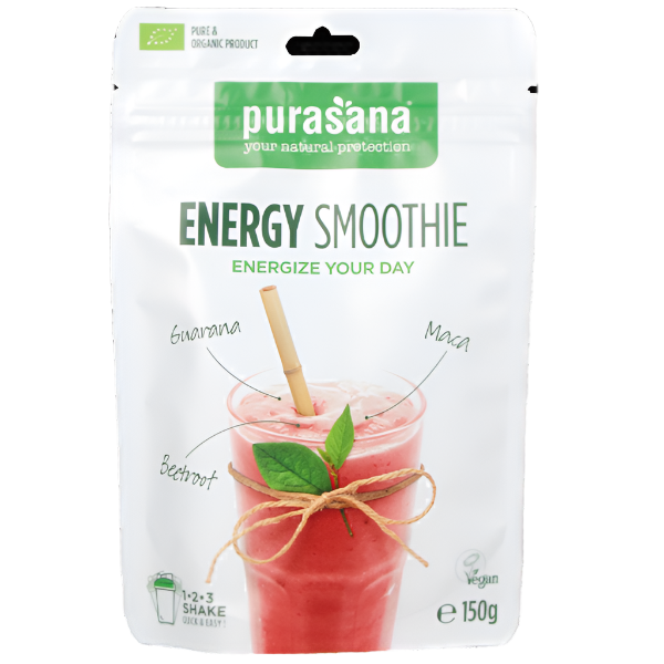 Energizing 150 g organic smoothie mix packed with natural ingredients for a daily vitality boost.