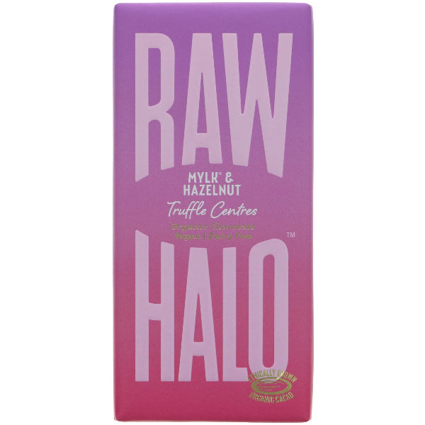 Combines creamy plant-based chocolate with smooth hazelnut truffle centers for a decadent, velvety treat.
